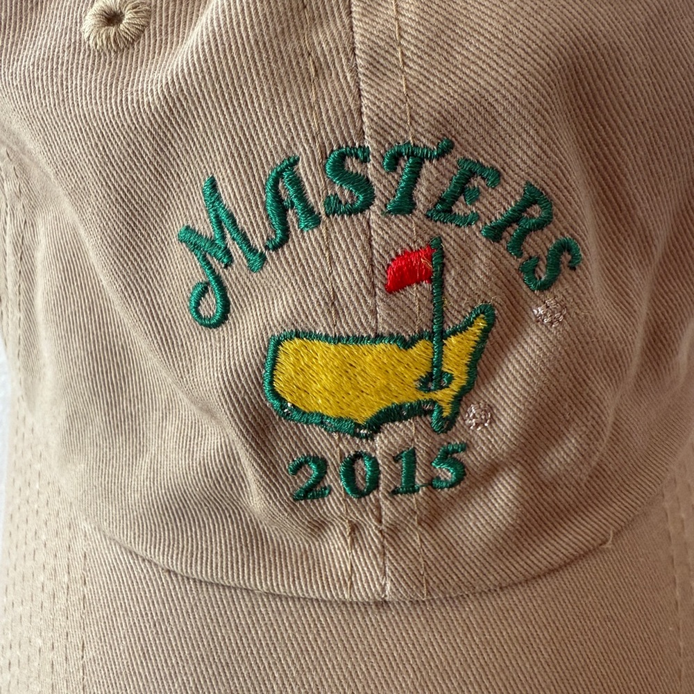 Masters Tan Hat with Green and Yellow Embroidery